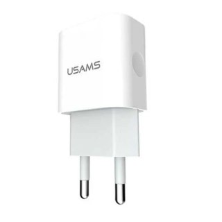 USAMS Ładowarka sieciowa 2xUSB 2,4A micro USB biały/white MICCUJT01 J-TU Series