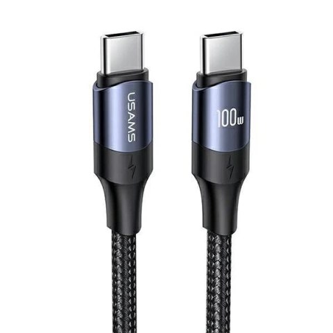 USAMS Ładowarka sieciowa 2xUSB-C+2xUSB T44 100W PD3.0 +QC3.0 Fast Charging + kabel U71 USB-C na USB-C czarny/black UCTZ01