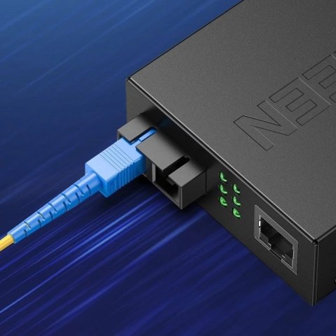 Jednomodowy kabel UGREEN SC-SC patchcord światłowód 3 m sieciowy żółty (70664 NW131)