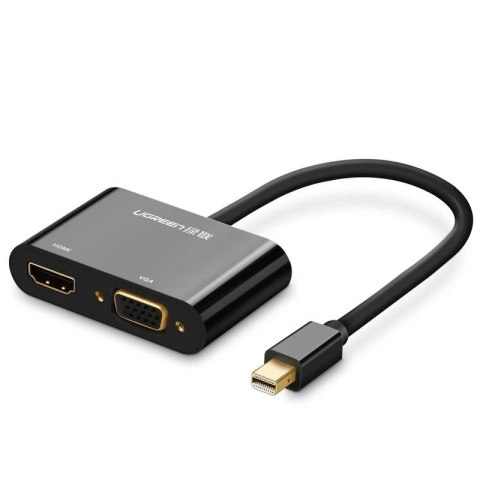 Przejściówka UGREEN adapter HDMI / VGA - mini DisplayPort 4K@30 Hz Full HD 1080p czarny (MD108 10439)