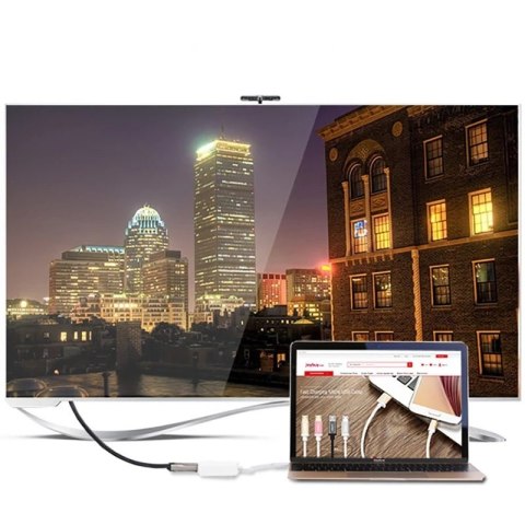 Przejściówka UGREEN adapter USB Typ C (męski) - HDMI (żeński) biały (40273)