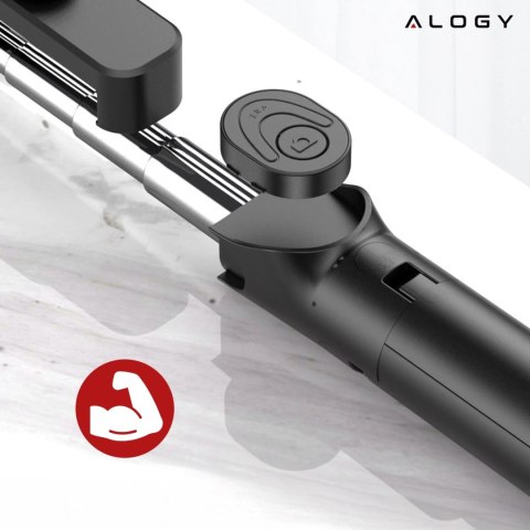 Selfie stick statyw Tripod uchwyt na telefon Alogy Trójnóg kijek do zdjęć selfie pilot Bluetooth 360 Czarny