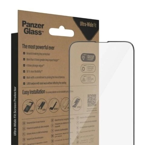 Szkło PanzerGlass Ultra-Wide Fit do iPhone 14 / 13 Pro / 13 / 16e 6,1" Screen Protection Antibacterial Easy Aligner Included 278
