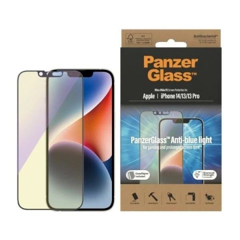 Szkło PanzerGlass Ultra-Wide Fit do iPhone 14 / 13 Pro / 13 / 16e 6,1" Screen Protection Antibacterial Easy Aligner Included Ant