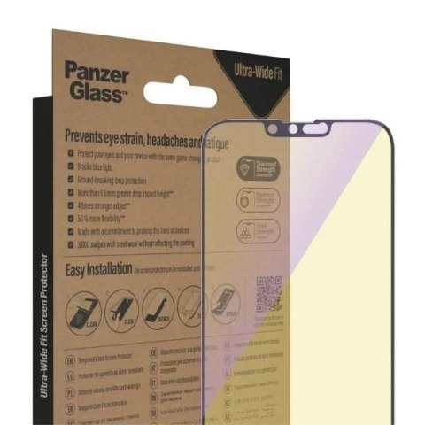 Szkło PanzerGlass Ultra-Wide Fit do iPhone 14 Plus / 13 Pro Max 6,7" Screen Protection Antibacterial Easy Aligner Included Anti-