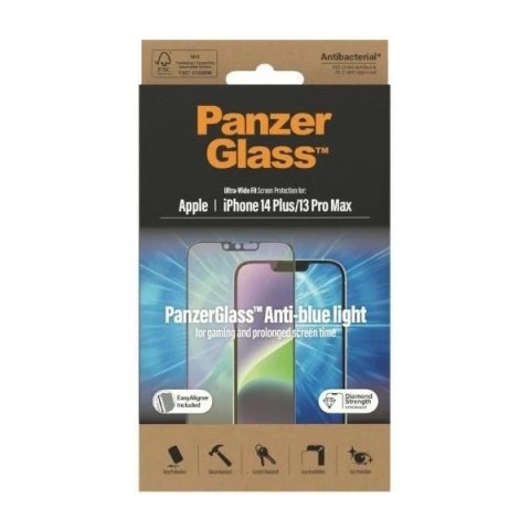 Szkło PanzerGlass Ultra-Wide Fit do iPhone 14 Plus / 13 Pro Max 6,7" Screen Protection Antibacterial Easy Aligner Included Anti-