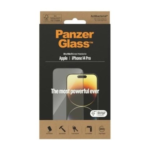 Szkło PanzerGlass Ultra-Wide Fit do iPhone 14 Pro 6,1" Screen Protection Antibacterial 2772