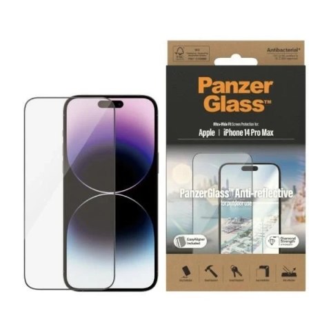 Szkło PanzerGlass Ultra-Wide Fit do iPhone 14 Pro Max 6,7" Screen Protection Anti-reflective Antibacterial Easy Aligner Included