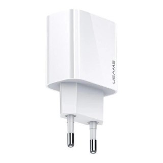 USAMS Ładowarka sieciowa 1x USB-C T34 20W 5V-3A (only head) PD3.0 Fast Charging biały/white CC118TC01 (US-CC118)