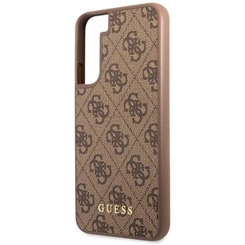 Etui Guess GUHCS23SG4GFBR do Samsung Galaxy S23 S911 brązowy/brown hard case 4G Metal Gold Logo
