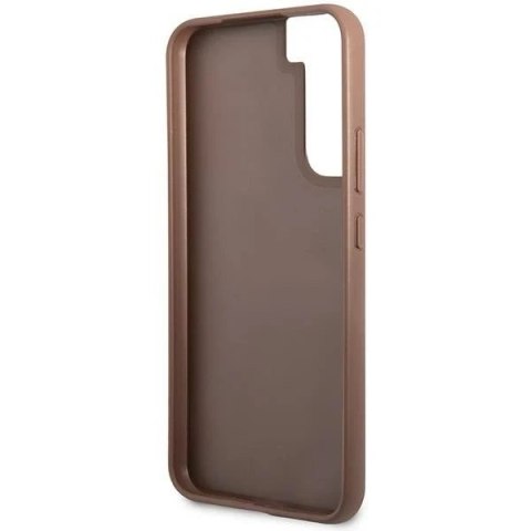 Etui Guess GUHCS23SG4GFBR do Samsung Galaxy S23 S911 brązowy/brown hard case 4G Metal Gold Logo