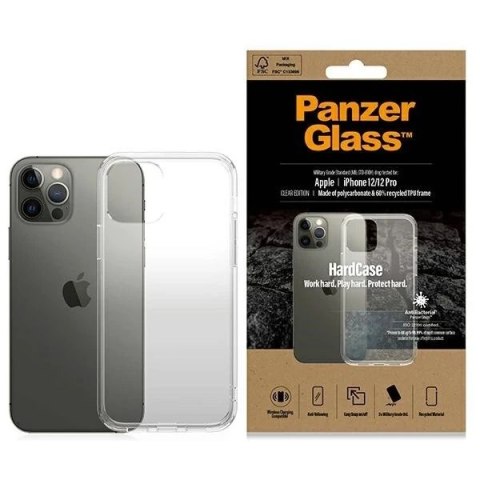 Etui PanzerGlass ClearCase do iPhone 12/12 Pro Antibacterial Military grade clear 0378