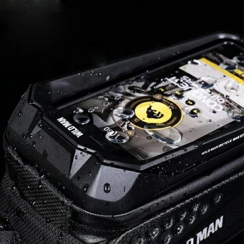 Etui/uchwyt rowerowy WILDMAN MS77 sakwa na ramę czarna/black