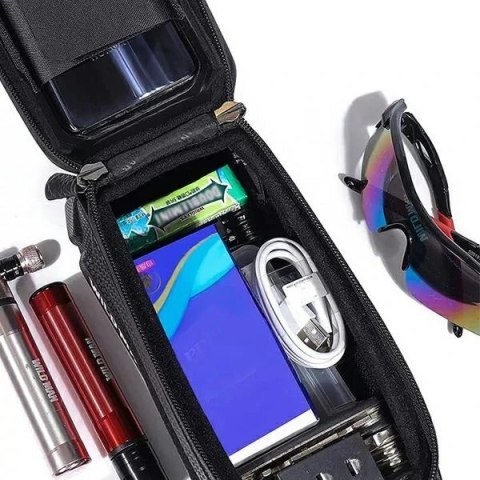 Etui/uchwyt rowerowy WILDMAN SX3 sakwa na ramę czarna/black