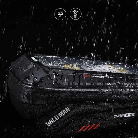 Etui/uchwyt rowerowy WILDMAN XS1 sakwa na ramę czarna/black
