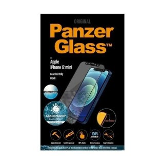 Szkło PanzerGlass E2E Anti-Glare do iPhone 12 Mini Case Friendly AntiBacterial Anti-Glare czarny/black