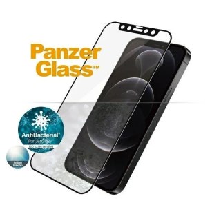 Szkło PanzerGlass E2E Anti-Glare do iPhone 12/12 Pro Case Friendly AntiBacterial Microfracture czarny/black