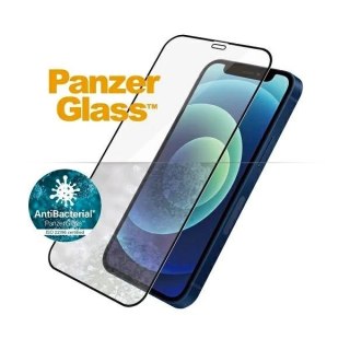 Szkło PanzerGlass E2E Super+ do iPhone 12 Mini Case Friendly AntiBacterial MicroFracture czarny/black