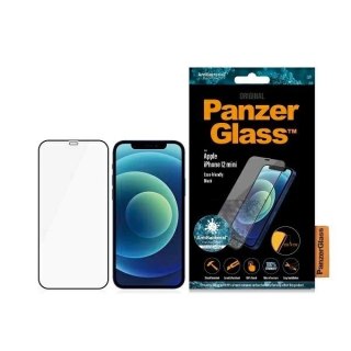 Szkło PanzerGlass E2E Super+ do iPhone 12 Mini Case Friendly AntiBacterial MicroFracture czarny/black