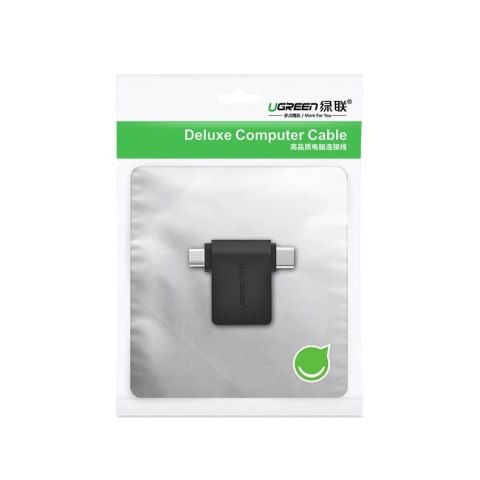 Adapter UGREEN przejściówka OTG USB USB 3.2 Gen 1 (5Gbps) - USB Typ C / micro USB czarny (30453)