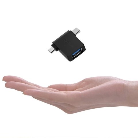 Adapter UGREEN przejściówka OTG USB USB 3.2 Gen 1 (5Gbps) - USB Typ C / micro USB czarny (30453)