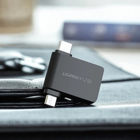 Adapter UGREEN przejściówka OTG USB USB 3.2 Gen 1 (5Gbps) - USB Typ C / micro USB czarny (30453)