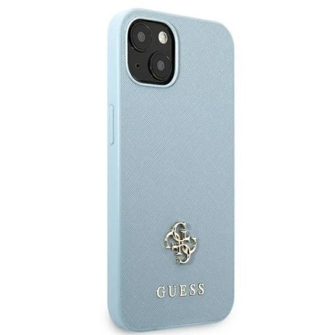 Etui Guess GUHCP13MPS4MB do Apple iPhone 13 6,1" niebieski/blue hardcase Saffiano 4G Small Metal Logo