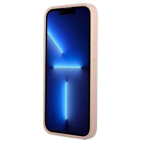 Etui Guess GUHCP13MPSATPP do Apple iPhone 13 6,1" różowy/pink hardcase SaffianoTriangle Logo Cardslot