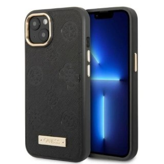 Etui Guess GUHMP13MSAPSTK do Apple iPhone 13 6,1" czarny/black hardcase Peony Logo Plate MagSafe