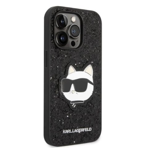 Etui Karl Lagerfeld KLHCP14XG2CPK do iPhone 14 Pro Max 6,7" hardcase Glitter Choupette Patch czarny/black