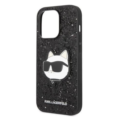 Etui Karl Lagerfeld KLHCP14XG2CPK do iPhone 14 Pro Max 6,7" hardcase Glitter Choupette Patch czarny/black