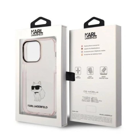 Etui Karl Lagerfeld KLHCP14XHNCHTCP do iPhone 14 Pro Max 6,7" hardcase Ikonik Choupette