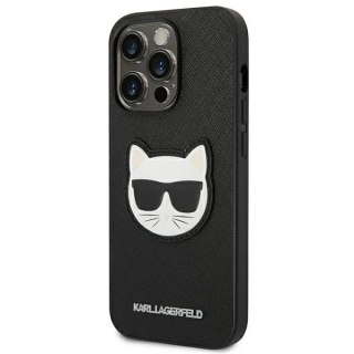 Etui Karl Lagerfeld KLHCP14XSAPCHK do iPhone 14 Pro Max 6,7" hardcase Saffiano Choupette Head Patch czarny/black
