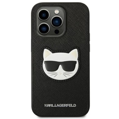 Etui Karl Lagerfeld KLHCP14XSAPCHK do iPhone 14 Pro Max 6,7" hardcase Saffiano Choupette Head Patch czarny/black