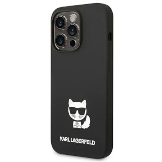 Etui Karl Lagerfeld KLHCP14XSLCTBK do iPhone 14 Pro Max 6,7" hardcase Silicone Choupette Body czarny/black