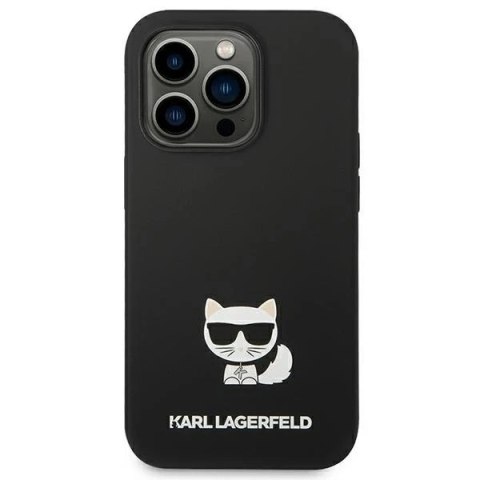 Etui Karl Lagerfeld KLHCP14XSLCTBK do iPhone 14 Pro Max 6,7" hardcase Silicone Choupette Body czarny/black