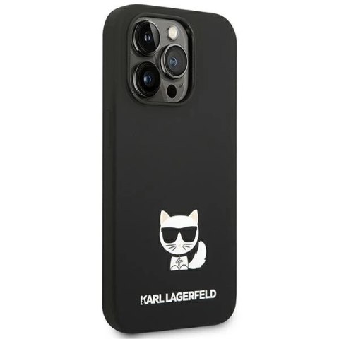Etui Karl Lagerfeld KLHCP14XSLCTBK do iPhone 14 Pro Max 6,7" hardcase Silicone Choupette Body czarny/black