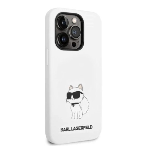 Etui Karl Lagerfeld KLHCP14XSNCHBCH do iPhone 14 Pro Max 6,7" hardcase Silicone Choupette biały/white