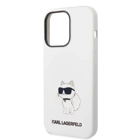 Etui Karl Lagerfeld KLHCP14XSNCHBCH do iPhone 14 Pro Max 6,7" hardcase Silicone Choupette biały/white