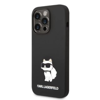 Etui Karl Lagerfeld KLHCP14XSNCHBCK do iPhone 14 Pro Max 6,7" hardcase Silicone Choupette czarny/black