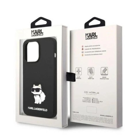 Etui Karl Lagerfeld KLHCP14XSNCHBCK do iPhone 14 Pro Max 6,7" hardcase Silicone Choupette czarny/black