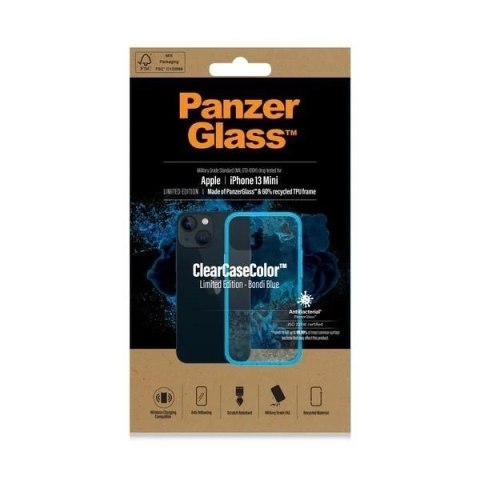 Etui PanzerGlass ClearCase do iPhone 13 Mini 5.4" Antibacterial Military grade Bondi Blue 0326