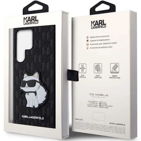Karl Lagerfeld KLHCS23LSAKLHCPK do Samsung Galaxy S23 Ultra S918 hardcase czarny/black Saffiano Monogram Choupette