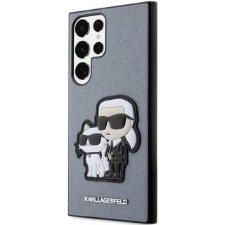 Karl Lagerfeld KLHCS23LSANKCPG do Samsung Galaxy S23 Ultra S918 hardcase szary/grey Saffiano Karl & Choupette