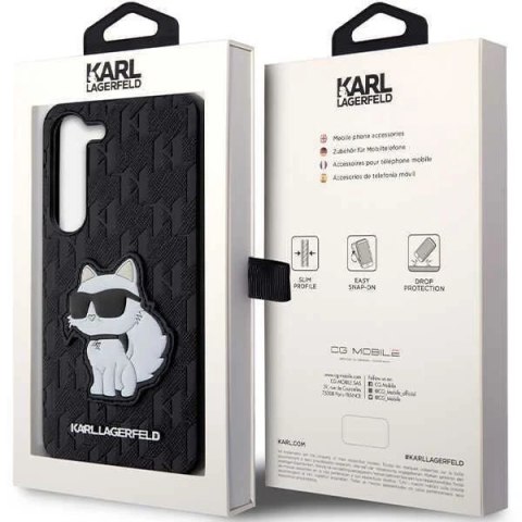 Karl Lagerfeld KLHCS23MSAKLHCPK do Samsung Galaxy S23+ S916 hardcase czarny/black Saffiano Monogram Choupette