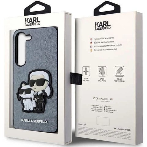 Karl Lagerfeld KLHCS23SSANKCPG do Samsung Galaxy S23 S911 hardcase szary/grey Saffiano Karl & Choupette