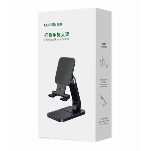 Stojak UGREEN biurkowy teleskopowy składana podstawka na telefon tablet czarny (LP427)