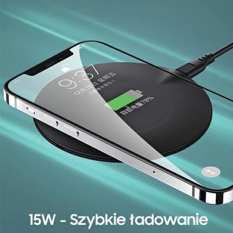 USAMS Ładowarka indukcyjna US-CD149 15W Ultra thin biały/white CD149DZ02