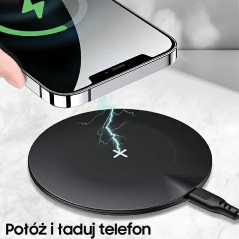 USAMS Ładowarka indukcyjna US-CD149 15W Ultra thin biały/white CD149DZ02