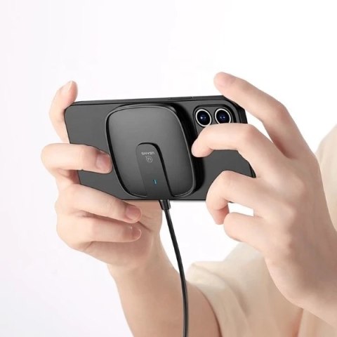 USAMS Ładowarka indukcyjna US-CD153 magnetic 15W iPhone 12 series czarny/black CD153DZ01